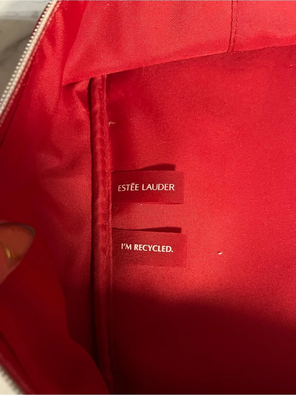 Estee Lauder Red Velvet Quilted Star Cosmetic Case NWOY